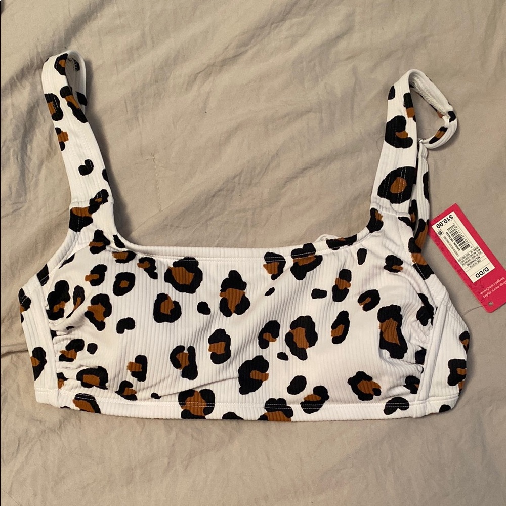 Leopard Print Bikini Top